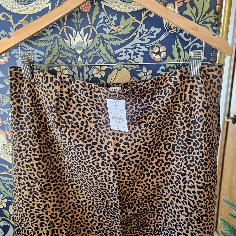 NWT J. Crew Leopard Print Pencil Skirt - Picture 4 of 11